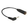 Delock - Audio adaptér - mini-phone stereo 3.5 mm se zdířkami (female) do stereo mikro jack s piny (male) - 17.5 cm - černá