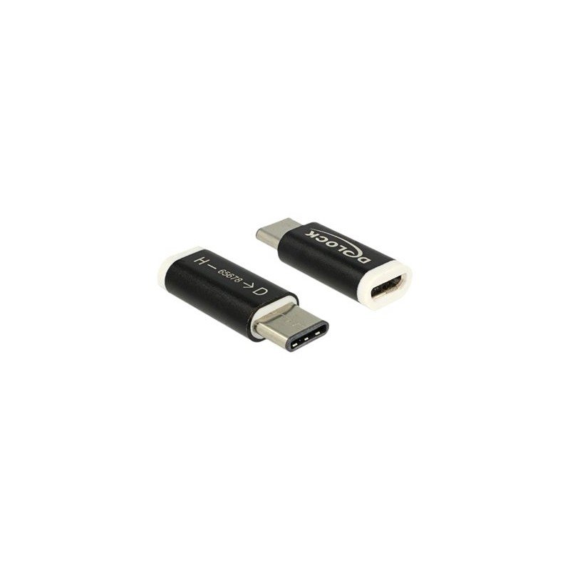 Delock - USB adaptér - USB-C (M) do Micro USB typ B (F) - USB 3.1 - černá