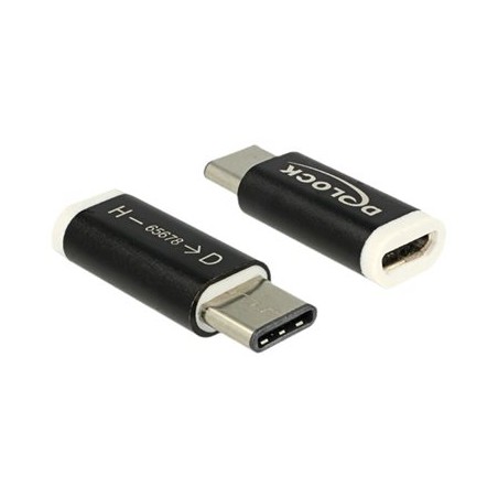 Delock - USB adaptér - USB-C (M) do Micro USB typ B (F) - USB 3.1 - černá