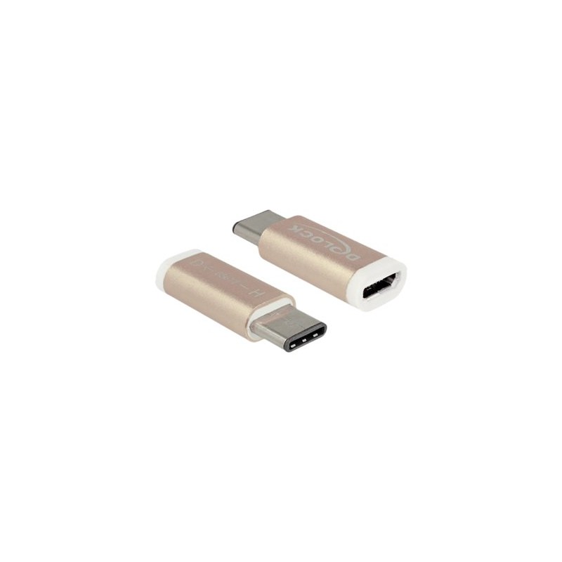 Delock - USB adaptér - 24 pin USB-C (M) do Micro USB typ B (F) - USB 3.1 - měděná