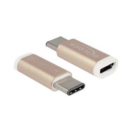 Delock - USB adaptér - 24 pin USB-C (M) do Micro USB typ B (F) - USB 3.1 - měděná