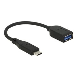 Delock Premium - USB adaptér - USB typ A (F) do 24 pin USB-C (M) - USB 3.1 Gen 2 - 10 cm - černá