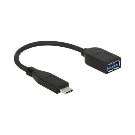 Delock Premium - USB adaptér - USB typ A (F) do 24 pin USB-C (M) - USB 3.1 Gen 2 - 10 cm - černá