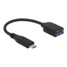 Delock Premium - USB adaptér - USB typ A (F) do 24 pin USB-C (M) - USB 3.1 Gen 2 - 10 cm - černá
