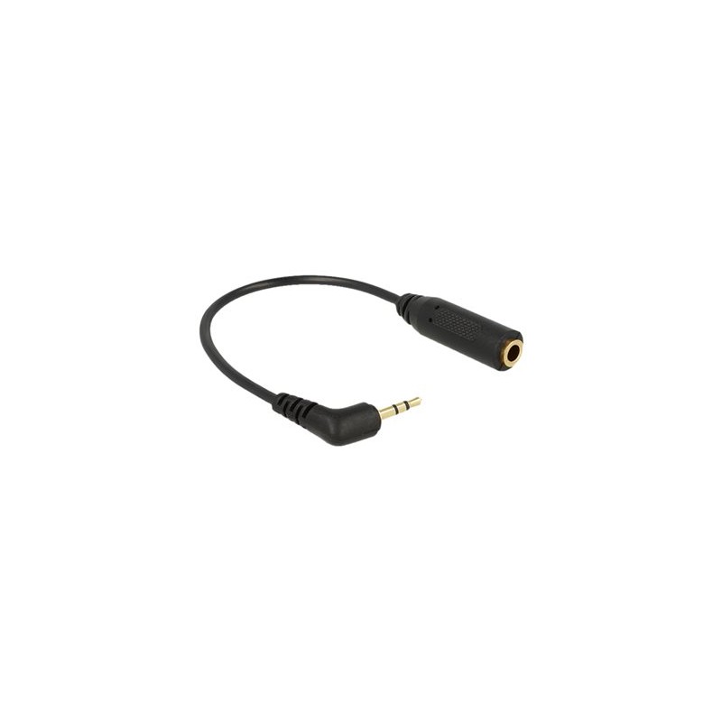 Delock - Audio adaptér - stereo mikro jack se zdířkami (female) do mini-phone stereo 3.5 mm s piny (male) - 17 cm - černá