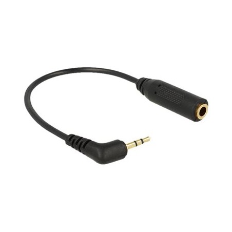 Delock - Audio adaptér - stereo mikro jack se zdířkami (female) do mini-phone stereo 3.5 mm s piny (male) - 17 cm - černá