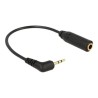 Delock - Audio adaptér - stereo mikro jack se zdířkami (female) do mini-phone stereo 3.5 mm s piny (male) - 17 cm - černá