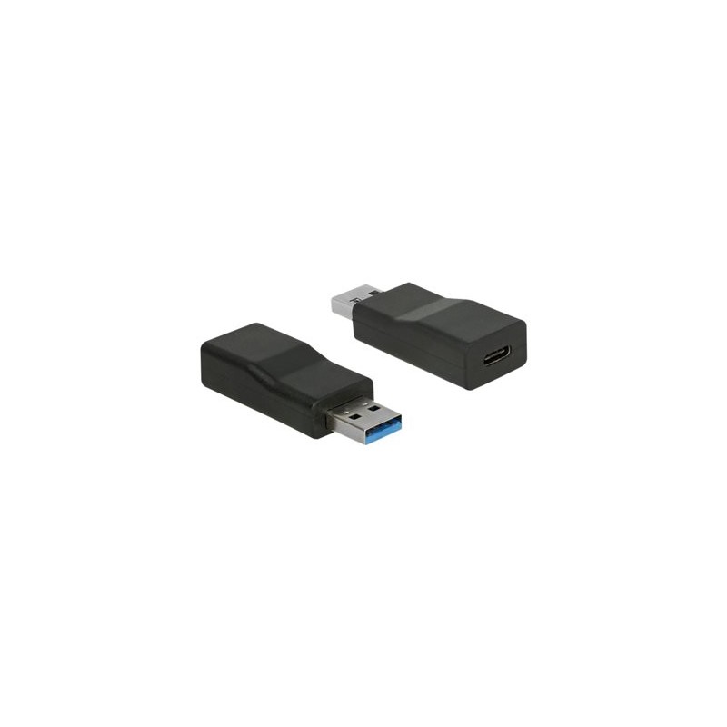 Delock - USB adaptér - USB typ A (M) do USB-C (F) - USB 3.1 Gen 2 - 1 A - aktivní - černá