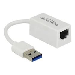 Delock - Síťový adaptér - USB 3.1 Gen 1 - Gigabit Ethernet x 1 - bílá 65905