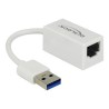Delock - Síťový adaptér - USB 3.1 Gen 1 - Gigabit Ethernet x 1 - bílá 65905