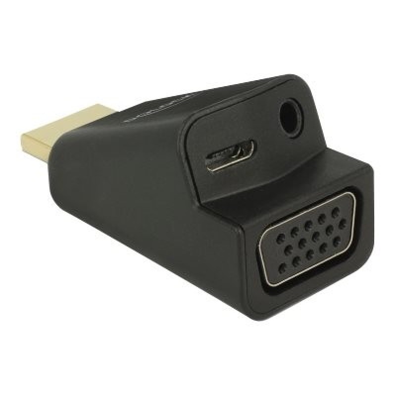 Delock - Nástroj pro převod videa - HDMI - VGA - černá - maloobchod 65895