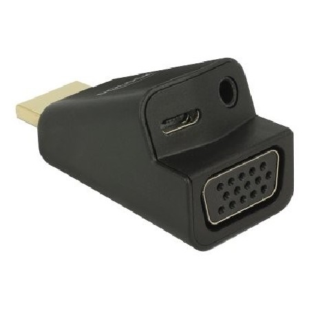Delock - Nástroj pro převod videa - HDMI - VGA - černá - maloobchod 65895