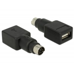 Delock - Adaptér klávesnice / myši - PS/2 (M) do USB (F) - černá