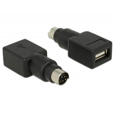 Delock - Adaptér klávesnice / myši - PS/2 (M) do USB (F) - černá