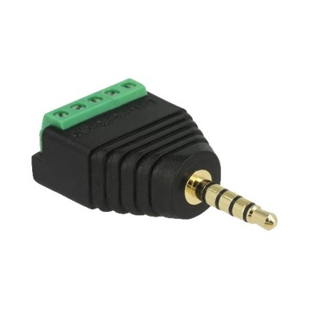 Delock - Audio adaptér - 5pólový mini jack s piny (male) do terminál s 5 piny