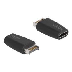 Delock - USB adaptér - 20 pin Key A (M) do 24 pin USB-C (F) - USB 3.2 Gen 2 - černá