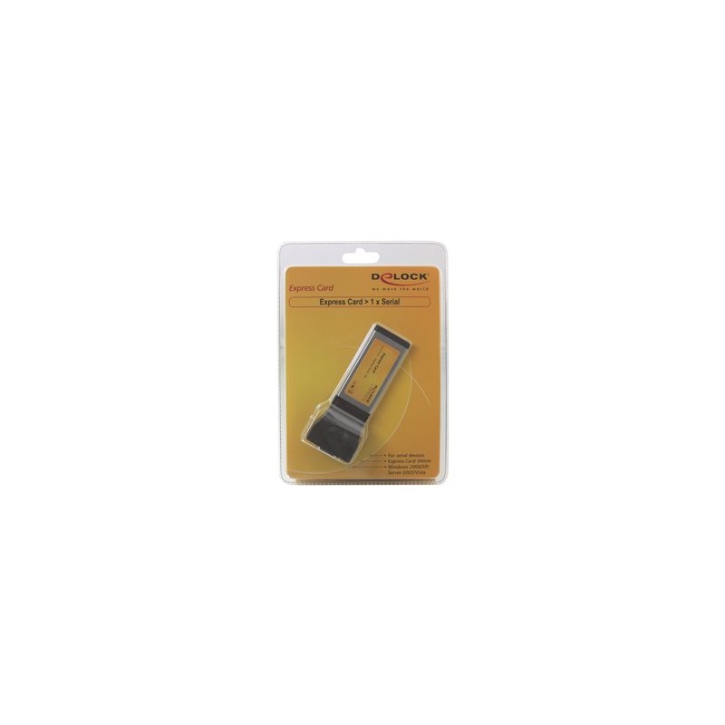 Delock Express Card to 1x serial - Sériový adaptér - ExpressCard - RS-232