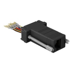 Delock Adapter Sub-D 9 pin female to RJ45 female Assembly Kit - Sériový adaptér - DB-9 (F) šroubovací do RJ-45 (F) - černá