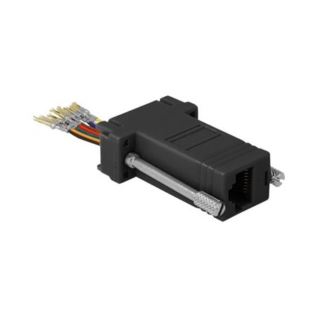 Delock Adapter Sub-D 9 pin female to RJ45 female Assembly Kit - Sériový adaptér - DB-9 (F) šroubovací do RJ-45 (F) - černá