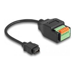 Delock - USB adaptér - terminál s 5 piny do mini-USB Type B (F) - USB 2.0 - 15 cm - cerná