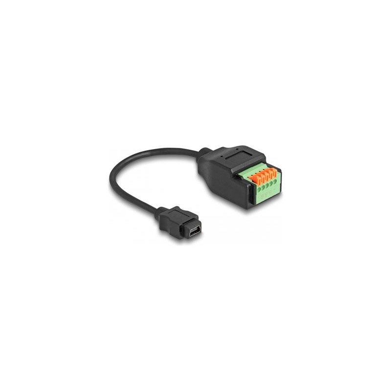 Delock - USB adaptér - terminál s 5 piny do mini-USB Type B (F) - USB 2.0 - 15 cm - cerná