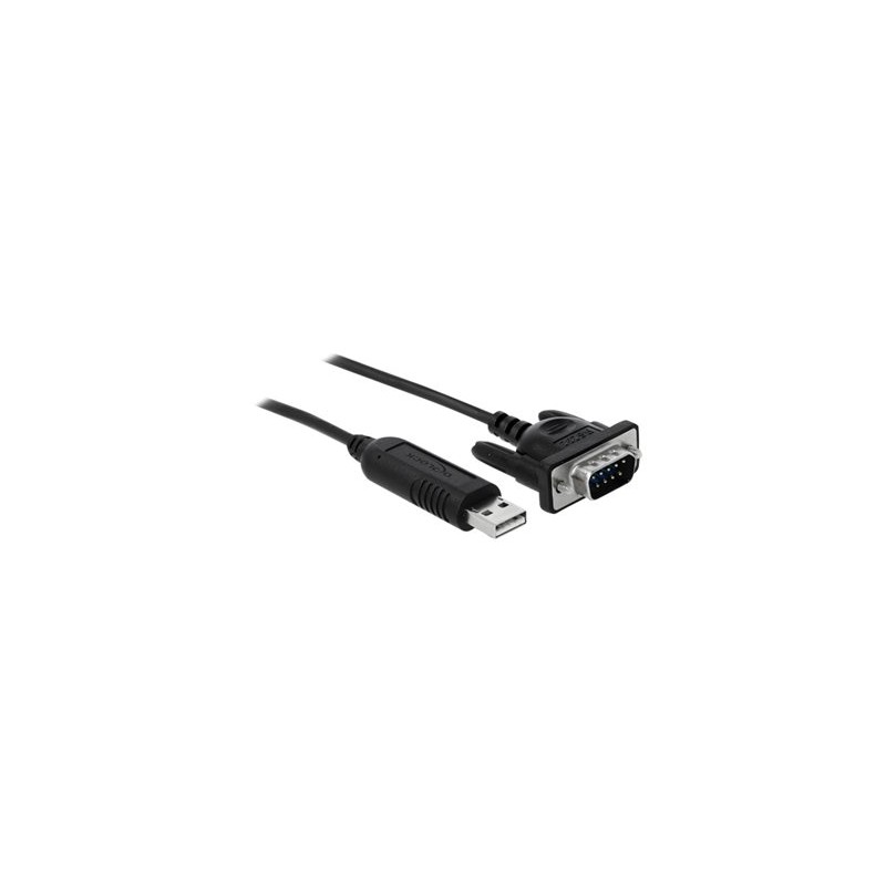 Delock - Sériový kabel - USB (M) do DB-9 (M) - 1.8 m - černá