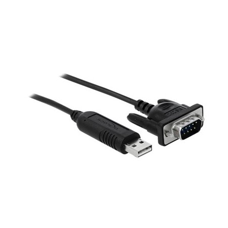 Delock - Sériový kabel - USB (M) do DB-9 (M) - 1.8 m - černá