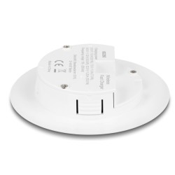 Delock - Bezdrátová nabíjecí podložka - pro montáž na stul - 15 Watt - 1.25 A - Fast Charge - bílá