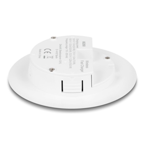 Delock - Bezdrátová nabíjecí podložka - pro montáž na stul - 15 Watt - 1.25 A - Fast Charge - bílá