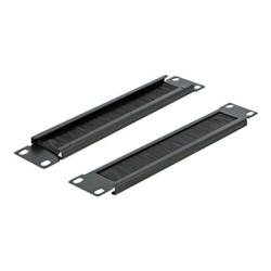 Delock Cable Management Brush Strip - Kartácový proužek na regál - cerná - 1U - 10"