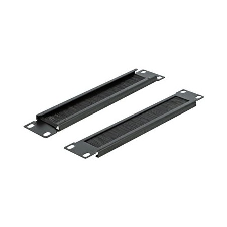 Delock Cable Management Brush Strip - Kartácový proužek na regál - cerná - 1U - 10"