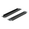 Delock Cable Management Brush Strip - Kartácový proužek na regál - cerná - 1U - 10"