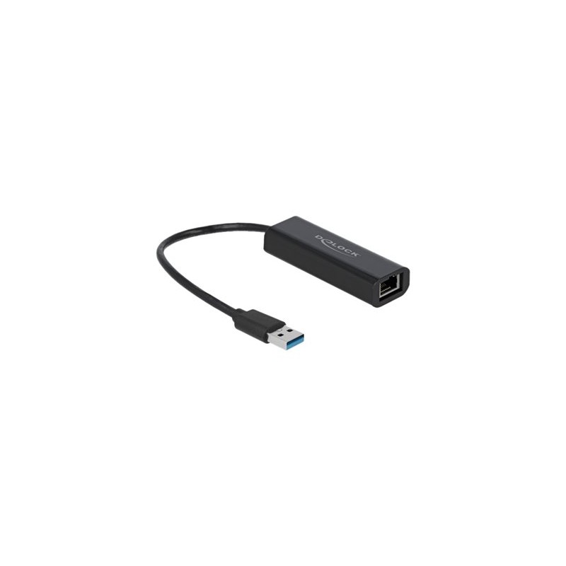 Delock - Síťový adaptér - USB 3.1 Gen 1 - 100M/1G/2.5G Gigabit Ethernet - černá