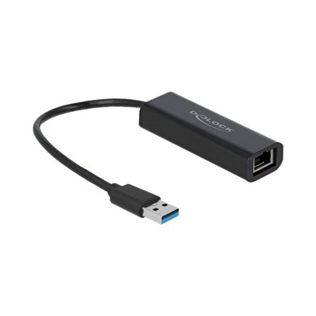Delock - Síťový adaptér - USB 3.1 Gen 1 - 100M/1G/2.5G Gigabit Ethernet - černá