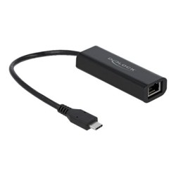 Delock - Síťový adaptér - USB-C 3.1 Gen 1 / Thunderbolt 3 - 100M/1G/2.5G Gigabit Ethernet - černá