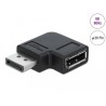 Delock - Adaptér DisplayPort - DisplayPort (M) levý úhel do DisplayPort (F) - DisplayPort 1.4 - 3.3 V - podpora 8K UHD (7680 x