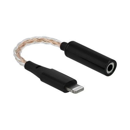 Delock - Adaptér Lightning/jack sluchátek - Lightning s piny (male) do mini-phone stereo 3.5 mm se zdířkami (female) - 10.5 cm