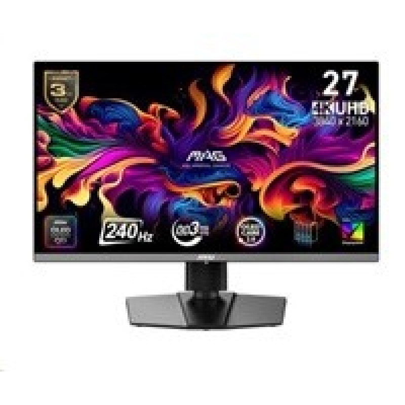 MSI LCD MAG 272UP QD-OLED X24, 26.5", QD-OLED, 4K UHD, 240Hz, 0.03ms, Black, 3R