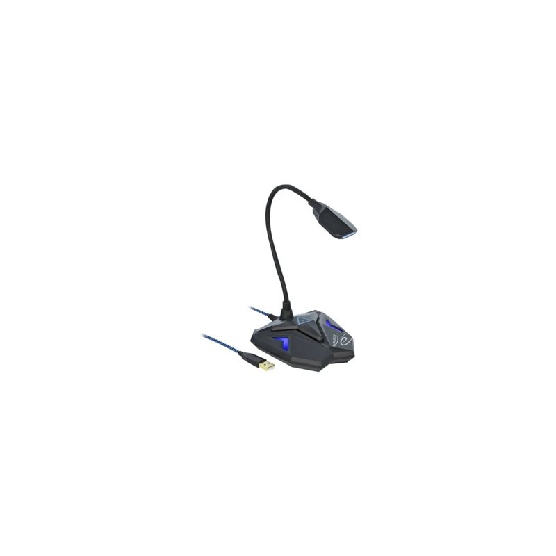 Delock Desktop USB Gaming Microphone with Gooseneck and Mute Button - Mikrofon - USB - černá, modrá