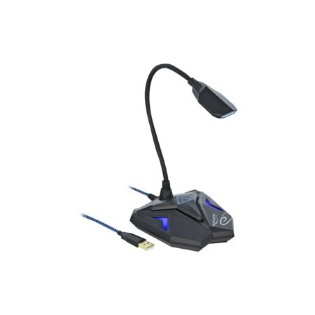 Delock Desktop USB Gaming Microphone with Gooseneck and Mute Button - Mikrofon - USB - černá, modrá