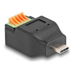 Delock - USB adaptér - terminál s 5 piny do 24 pin USB-C (M) - USB 2.0 - cerná