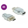 Delock - Adaptér Thunderbolt / USB-C - 24 pin USB-C (M) magnetický do 24 pin USB-C (F) - USB 3.2 Gen 2 / Thunderbolt 3 - 20 V
