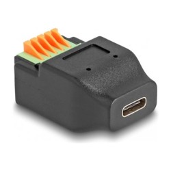 Delock - USB adaptér - terminál s 5 piny do 24 pin USB-C (F) - USB 2.0 - cerná