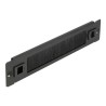 Delock - Panel kartácového pásku - montáž do racku - cerná - 1U - 10"