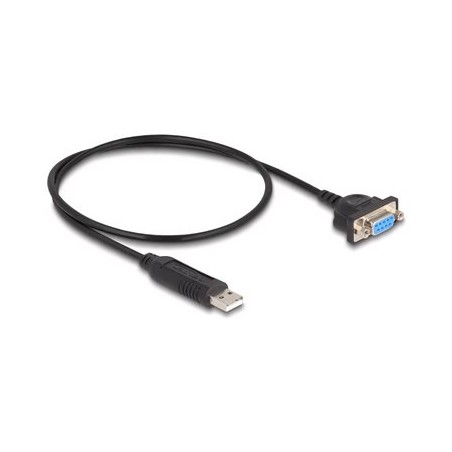 Delock - Sériový adaptér - USB 2.0 - RS-232 - cerná 66453
