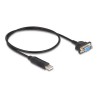 Delock - Sériový adaptér - USB 2.0 - RS-232 - cerná 66453