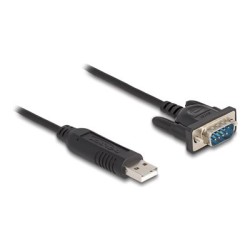 Delock - USB / sériový kabel - USB (M) do DB-9 (M) šroubovací - 50 cm