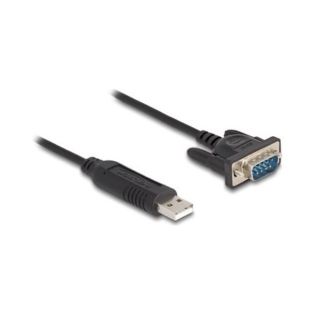Delock - USB / sériový kabel - USB (M) do DB-9 (M) šroubovací - 50 cm