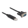 Delock - USB / sériový kabel - USB (M) do DB-9 (M) šroubovací - 50 cm