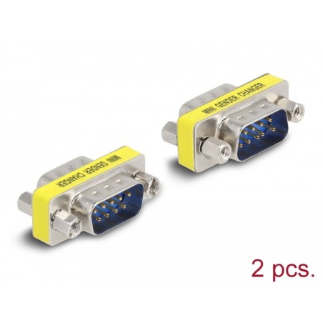 Delock - Gender changer - DB-9 (M) do DB-9 (M) (balení 2)